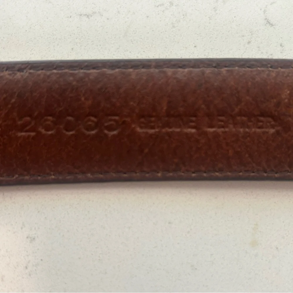 Vintage PGA Brown Leather Belt with Silver‎ Buckle